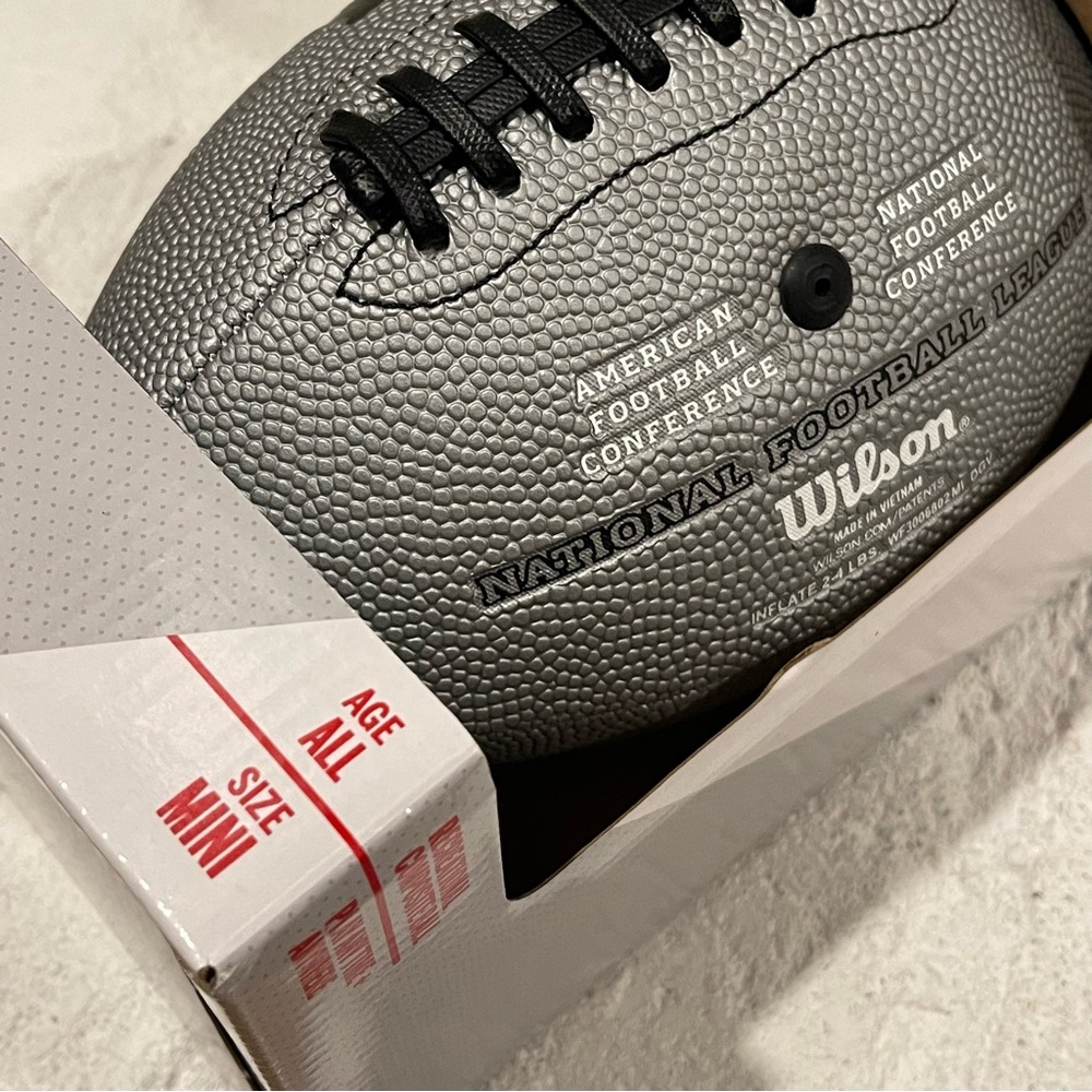 NFL Gray Mini Football - Picture 5 of 6